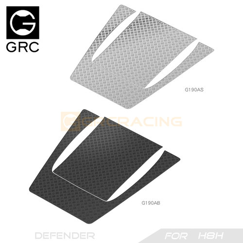 GRC H8H 卫士机盖装饰片A款 仿真车壳金属片不锈钢 #G190AS/AB