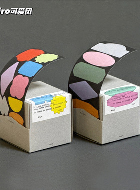 韩国flagg小众设计感彩色标签贴纸手帐贴画装饰素材拼贴diy封口贴