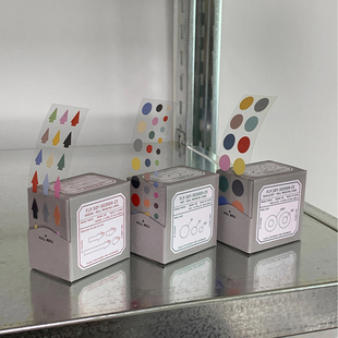 韩国flagg圆点箭头标签贴装饰封口贴重点标记字母数字手账贴纸