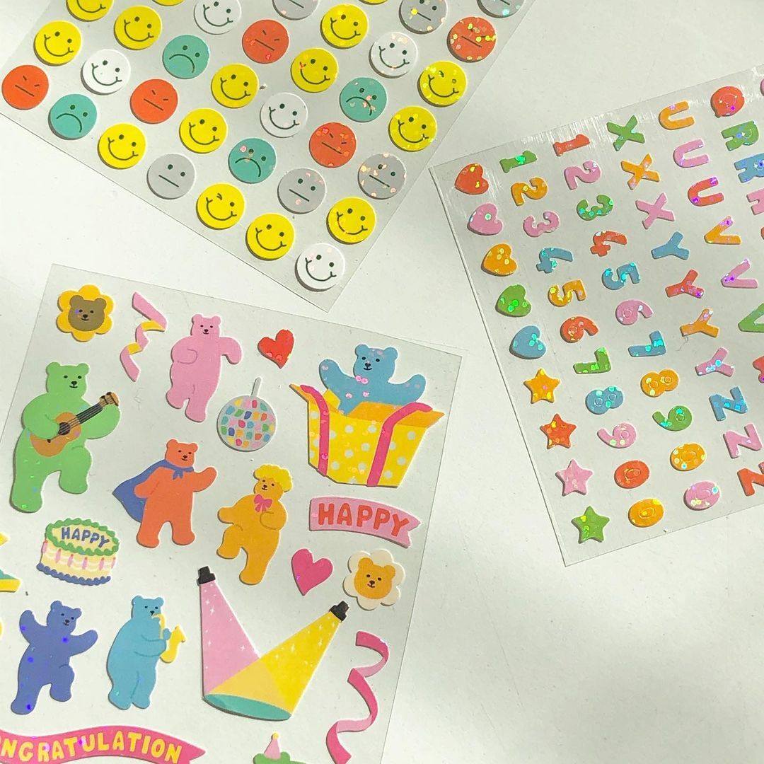 Dailylike韩国卡通全息装饰咕卡贴纸可移除可爱少女心拼贴画素材,文具电教/文化用品/商务用品,贴纸/立体贴纸,淘宝优惠券,粉丝福利购,淘宝优惠卷