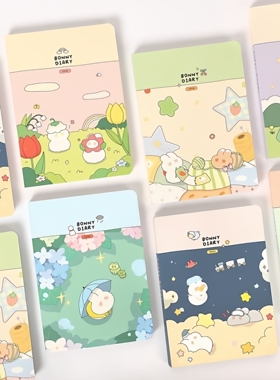 韩国Pleple可爱兔子bonny手账日记本2026年彩页周计划日程记事本