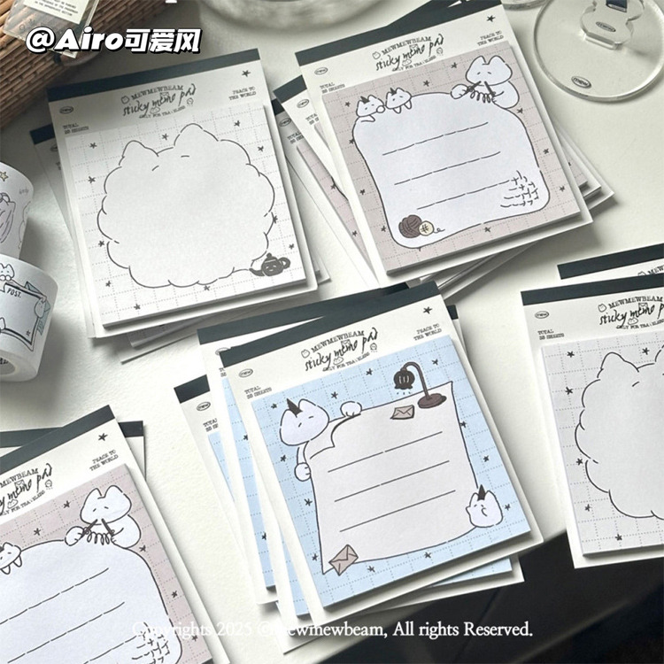 韩国复古备忘便利贴带粘性便签贴