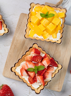 Chefmade学厨活底派盘4寸披萨烤盘苹挞水果塔烘焙模具空气炸锅用