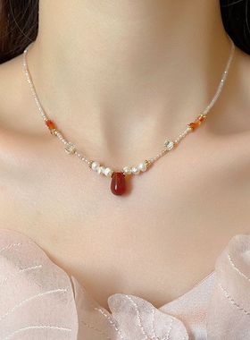 日常百搭叠戴款珍珠锁骨链