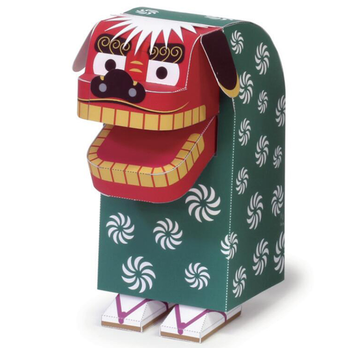 新年春节迎春年兽摆件3d立体纸模型diy手工制作儿童益智折纸玩具