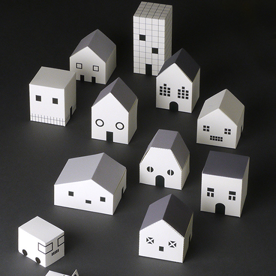 卡通小房子房屋建筑3d立体纸模型diy手工制作儿童益智折纸玩具