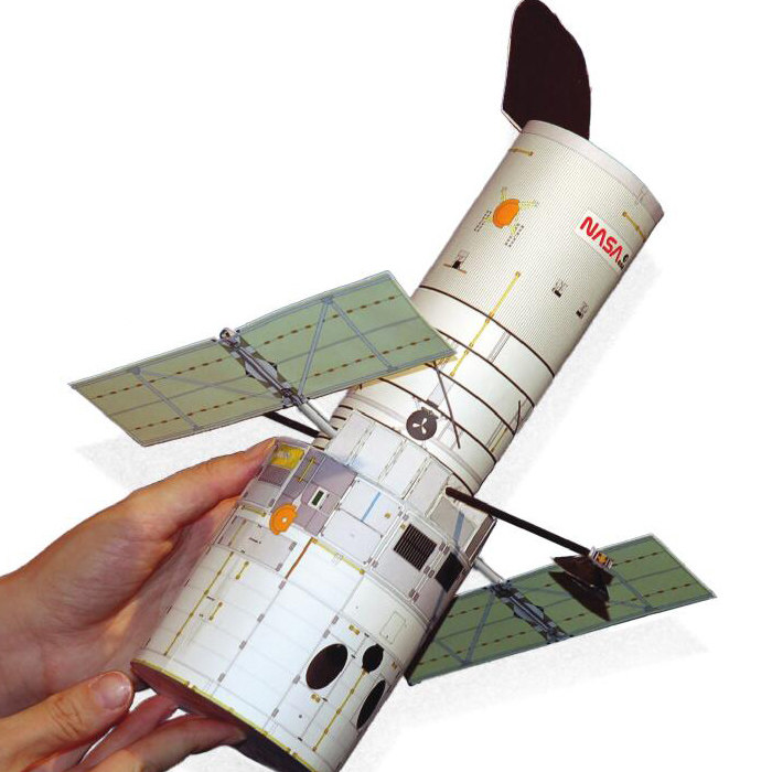 太空飞船卫星哈勃望远镜立体纸模型diy手工制作儿童益智折纸玩具
