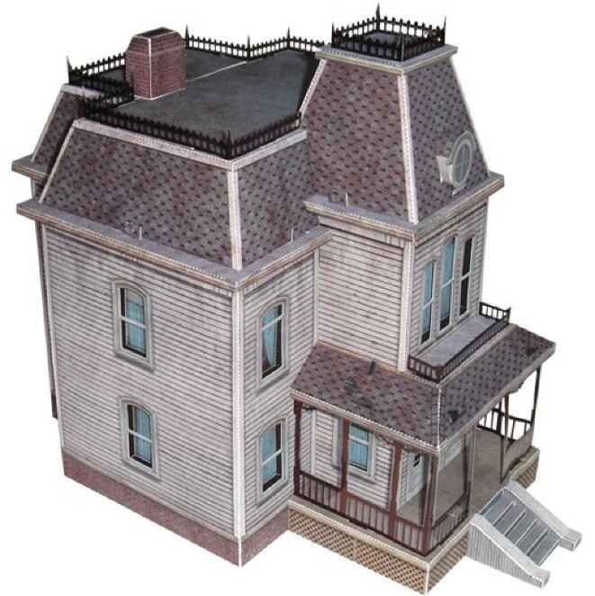 仿真别墅贝茨旅馆房屋3d立体纸模型diy手工制作儿童益智折纸玩具