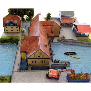 1比250居民楼住宅社区3d立体纸模型diy手工制作儿童折纸3D纸模型