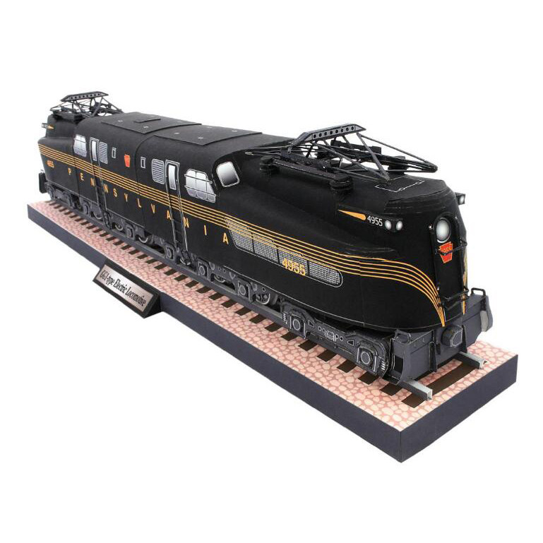 仿真复古电气火车老式火车3d立体纸模型diy手工制作折纸益智玩具