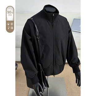 90%白鸭绒美式飞行员羽绒服男士cleanfit高级感痞帅短款夹克外套