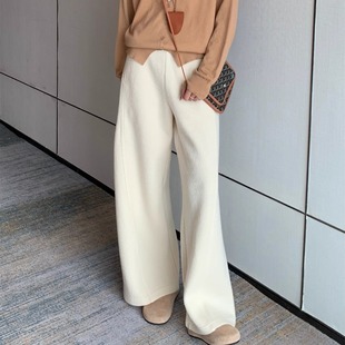 zz羊毛莱赛尔混纺厚款 王top 直筒慵懒宽松阔腿 秋冬裤 一条过冬