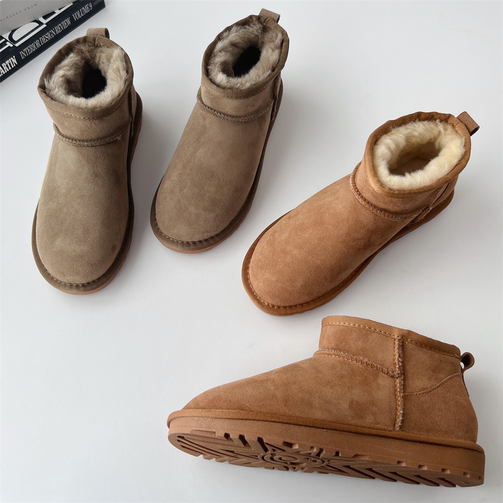 皮毛一体羊毛冬季加厚雪地靴