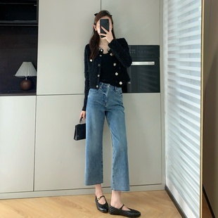 微喇加绒毛边牛仔裤 Lan 高密度塞尔牛仔显瘦保暖冬 薄绒 巨柔软