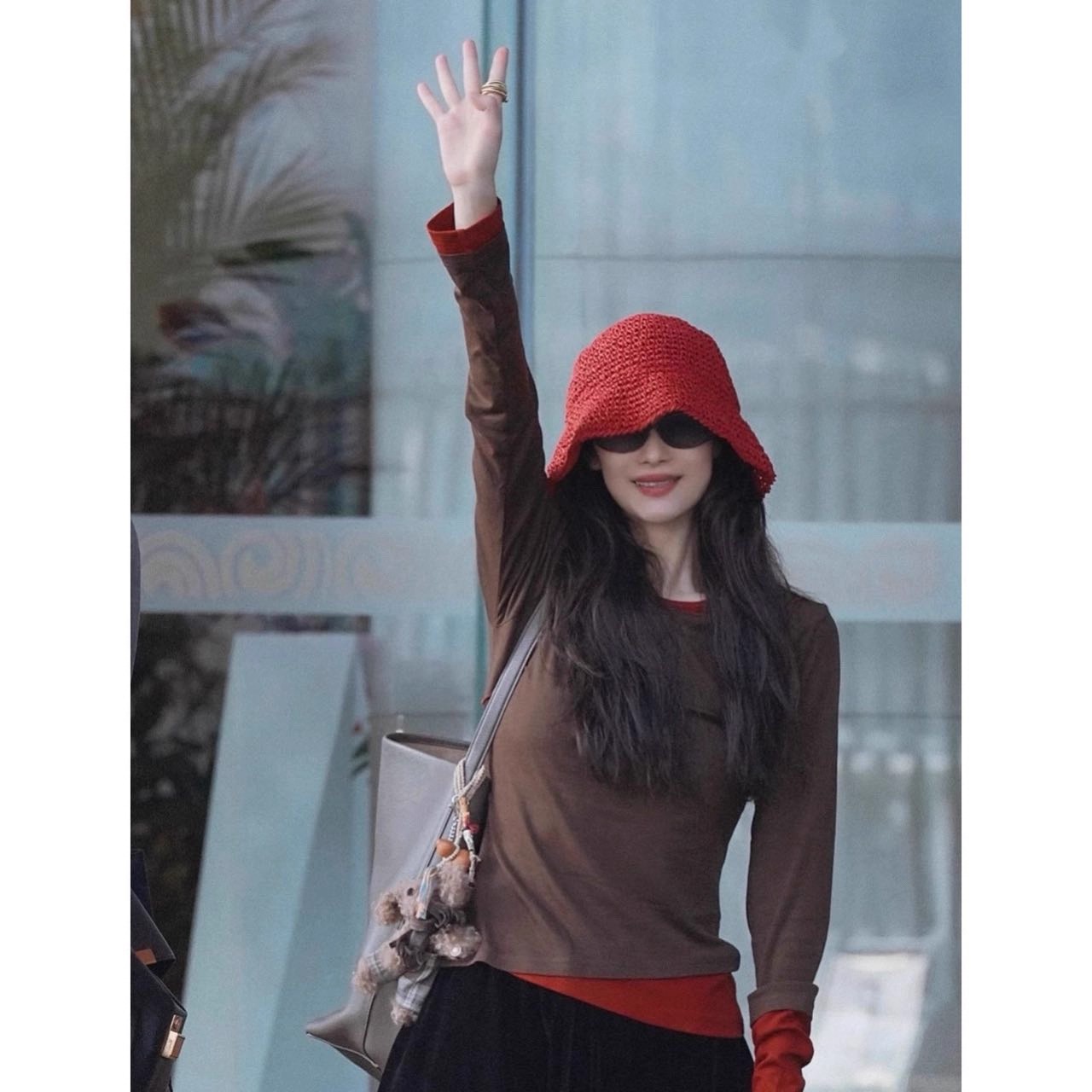 羊毛舞曲不对称设计假两件打底