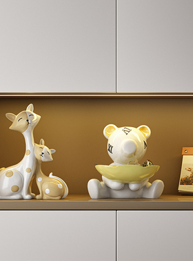 奶油风入户玄关钥匙收纳摆件