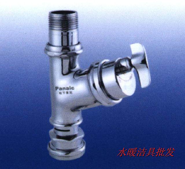 铜手妞冲洗阀蹲便器冲水阀 旋钮式手扭角式冲洗阀延时阀6分/1寸