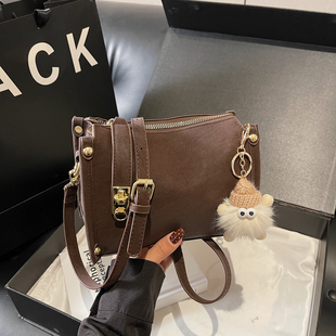 超火盒子小方包女士2026新款手提包复古轻奢高级感单肩斜挎包通勤