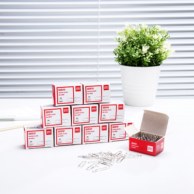 得力0018银色金属财使办公回形针