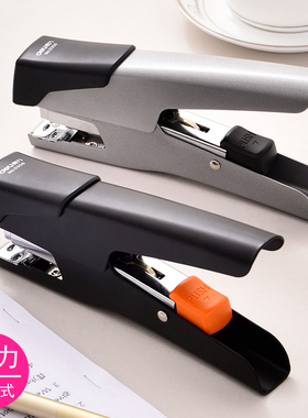 得力0358手握式省力型订书机订书器24/6标准型12#装订器可钉20页