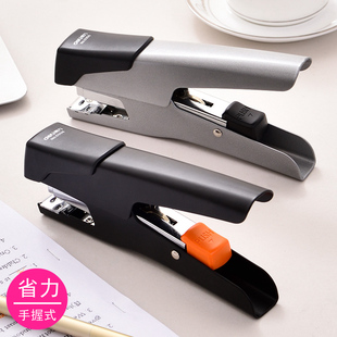 得力0358手握式省力型订书机订书器24/6标准型12#装订器可钉20页