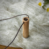 素匠己木天然原木桂花木中空扩香木香薰吊坠项链女饰品新品 木艺