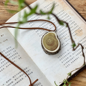 素匠己木原木扩香木香薰吊坠田园风自然实木木质毛衣链情侣挂件