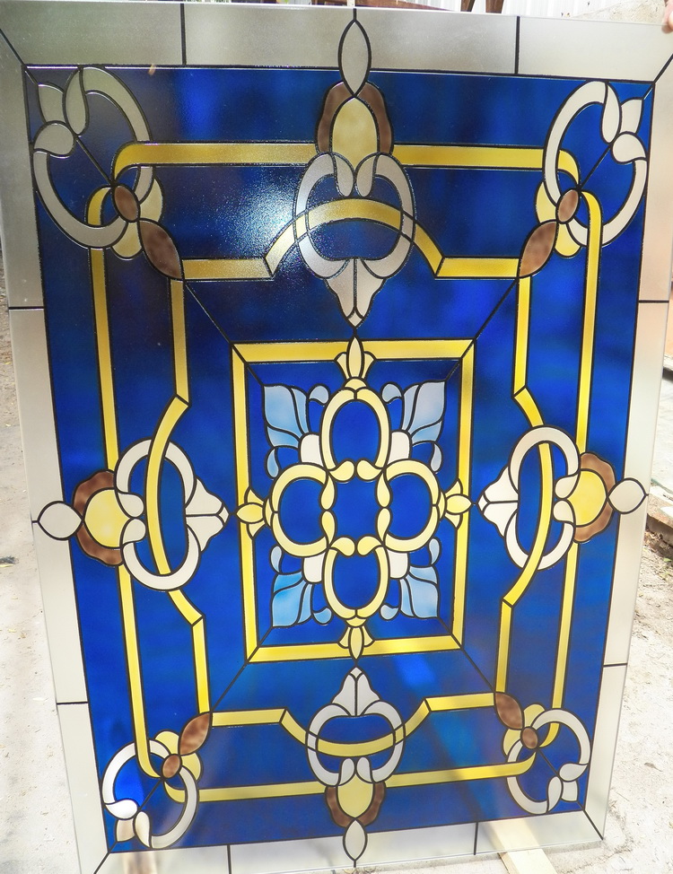 整片钢化雕刻工艺蒂凡尼艺术玻璃