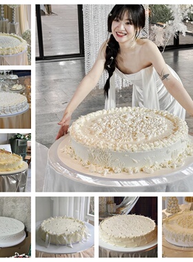 2026新款大型tablecake桌面蛋糕03仿真模型 婚礼拍照摄影道具定制