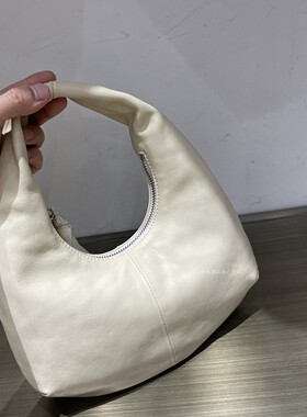 韩单小众设计植鞣羊皮超薄小号手提包