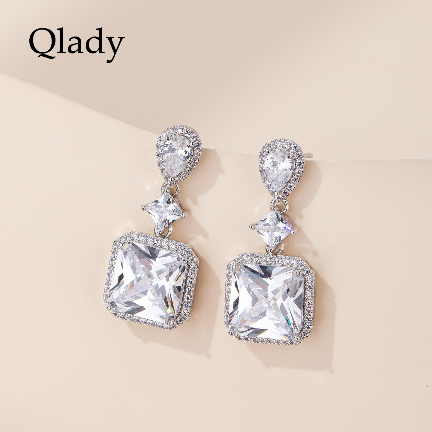 【新品】小方糖耳坠耳饰女独特漂亮银针耳环2025新款爆款高级轻奢