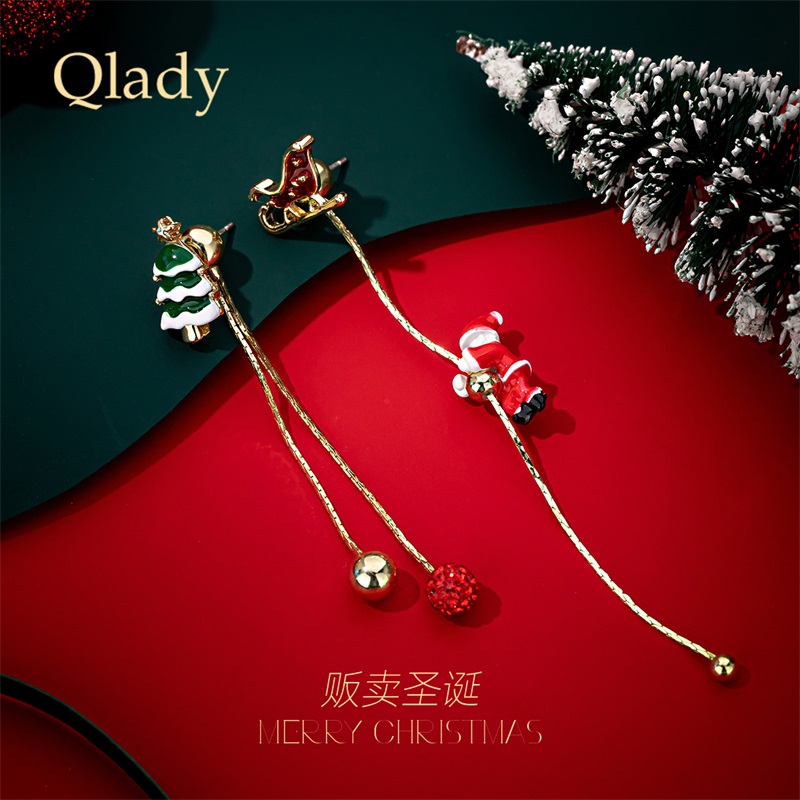 圣诞耳环耳饰小众独特气质