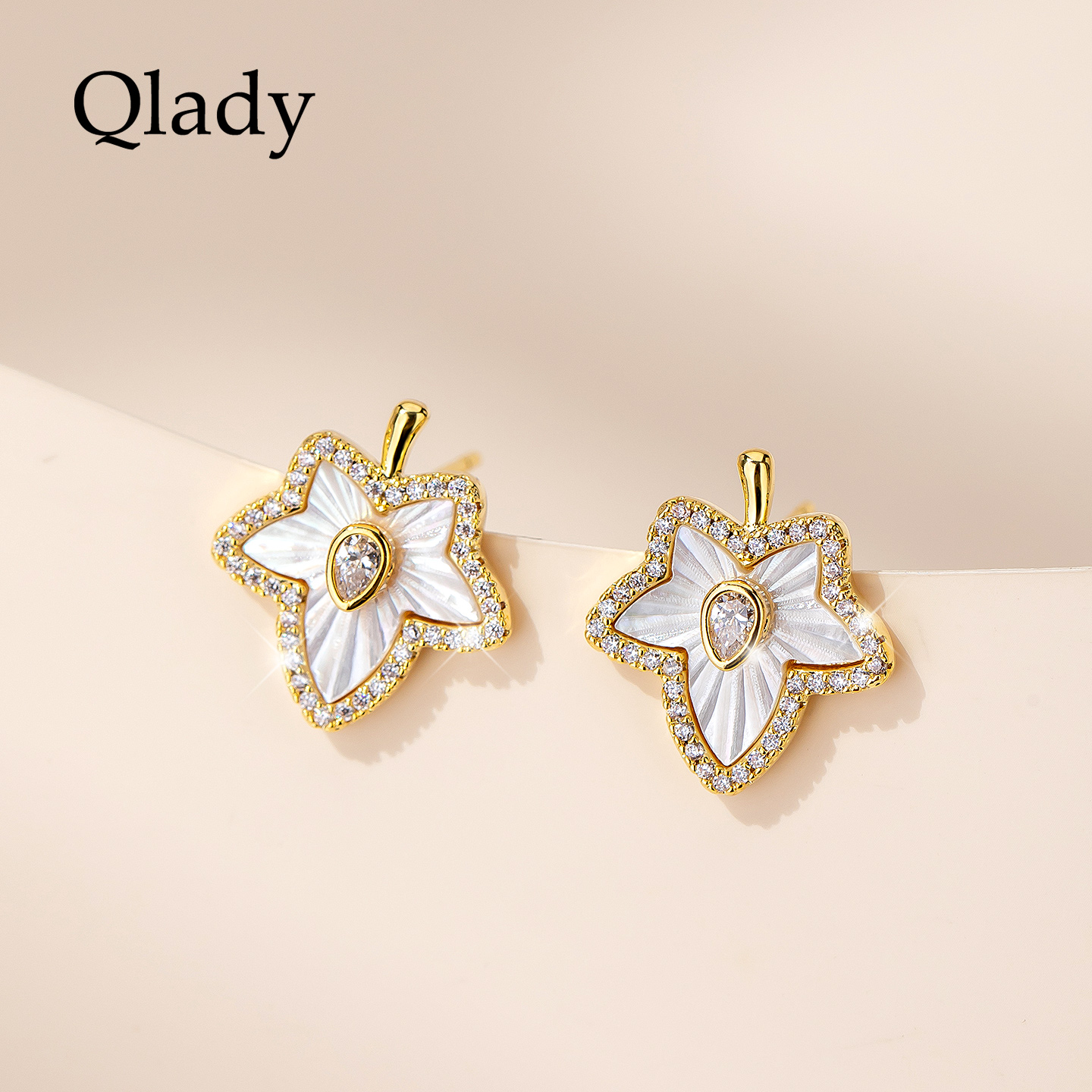 耳饰女养耳洞枫叶纯银耳钉2025新款爆款高级感气质小众设计感耳环