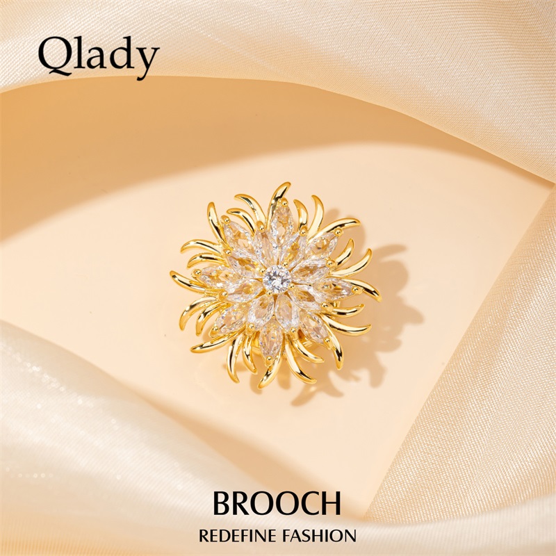 华丽烟花胸针高端精致时尚女胸花设计感小众别针固定衣服防走光扣