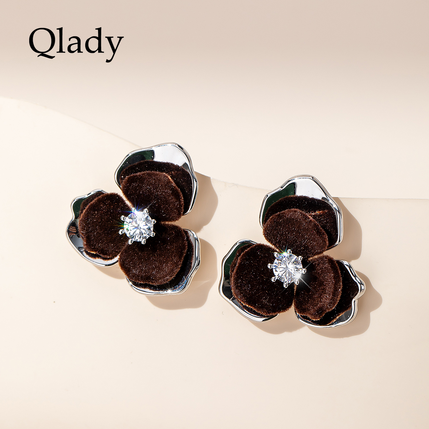 【新品】丝绒花耳饰女小众纯银耳环2025新款爆高级感轻奢耳坠耳钉