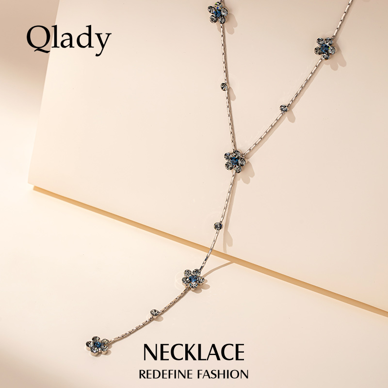 花朵毛衣项链大气高档