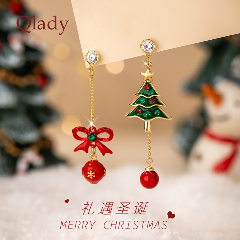 圣诞耳环耳饰小众独特气质