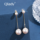 气质高级感独特耳饰耳坠 爆款 长款 流苏珍珠耳环耳钉女银针2026新款