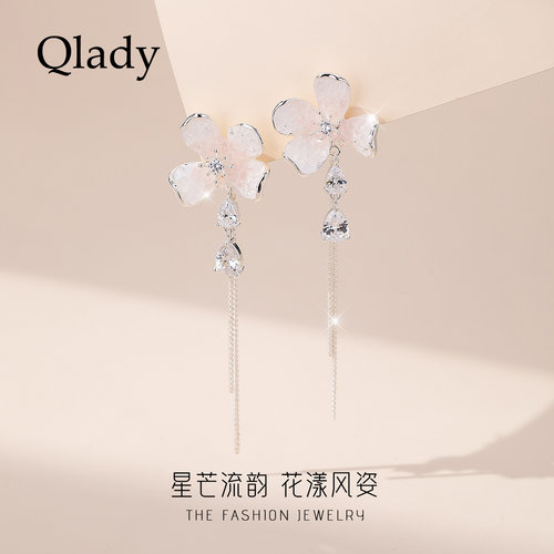 【新品】流苏独特漂亮银针耳环2026新款爆轻奢高级感耳饰女士耳坠