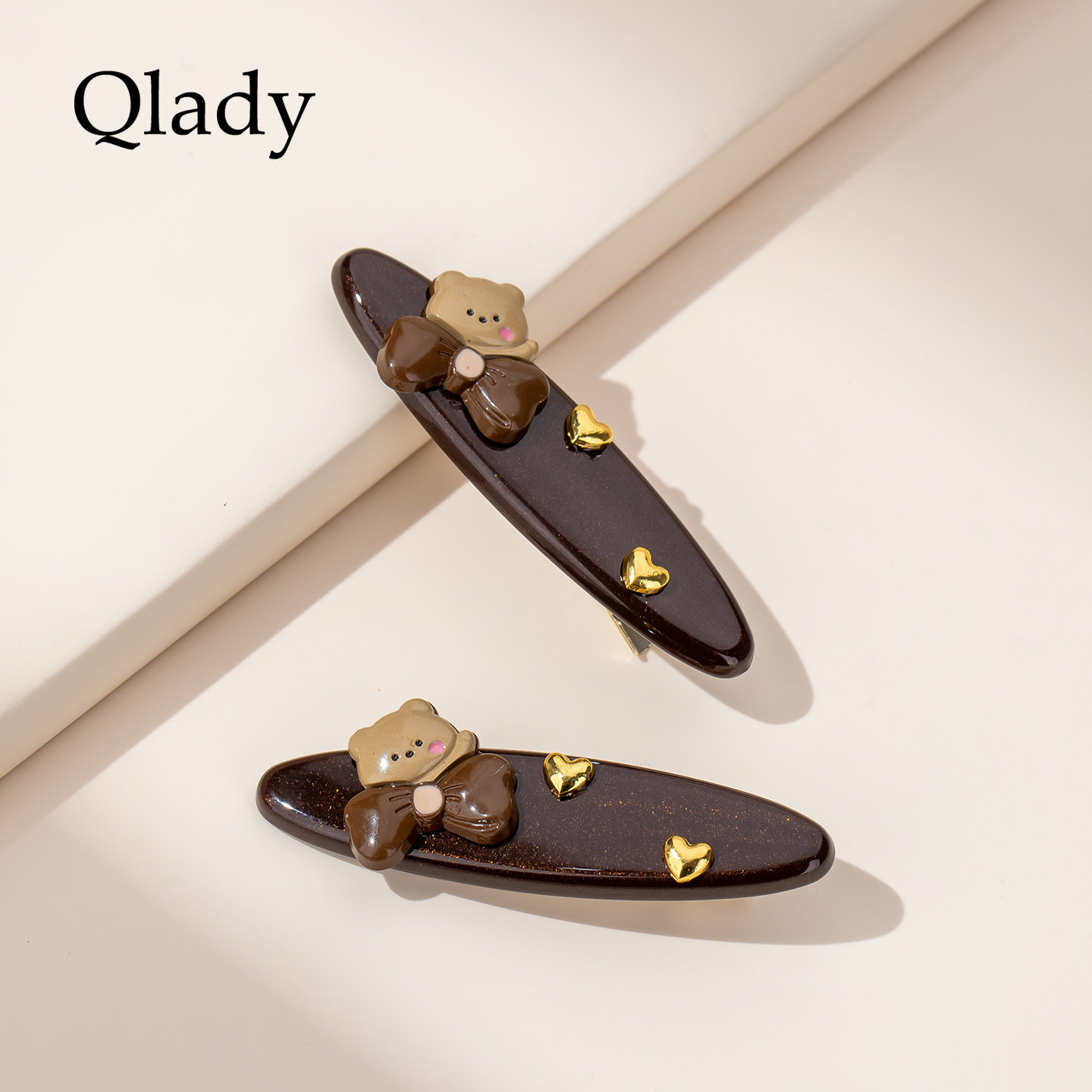 【新品】棕色小熊一对发夹2025新款高端发饰刘海夹头饰侧边一字夹,饰品/流行首饰/时尚饰品新,发饰,淘宝优惠券,粉丝福利购,淘宝优惠卷