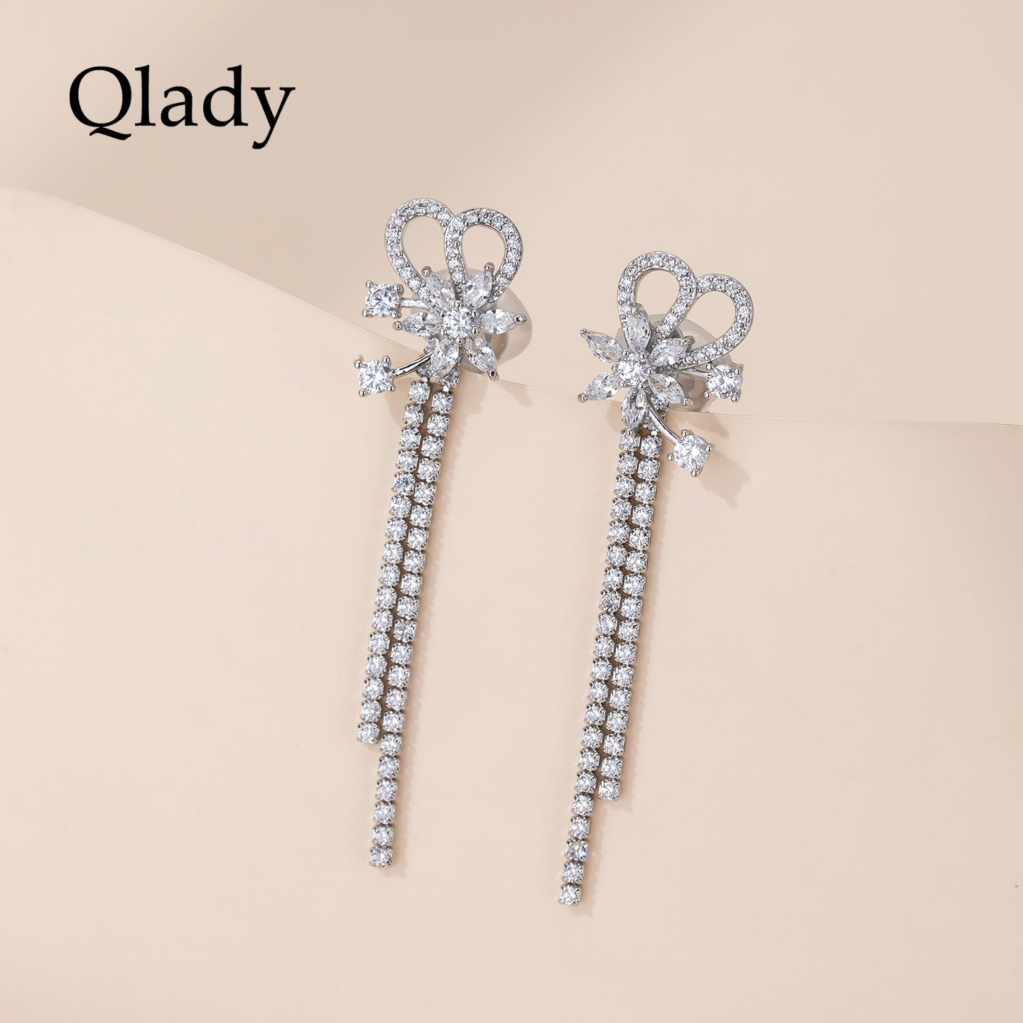 【新品】蝴蝶结流苏耳夹女无耳洞耳骨夹花朵耳饰耳环2025新款爆款