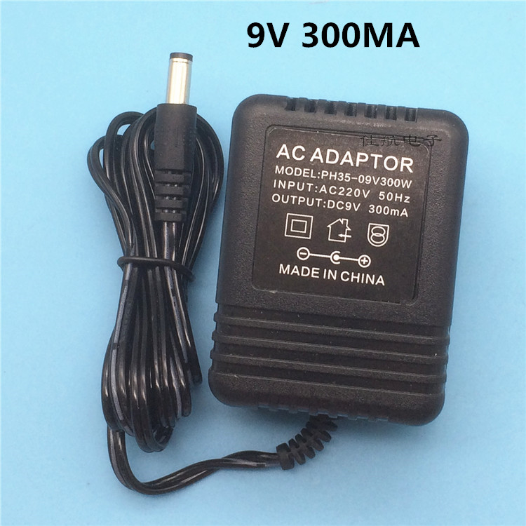 9V300MA电子秤电话机拉力器适配器鱼缸吉他效果器内负PH35-09V300