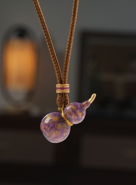 原创新中式复古简约葫芦吊坠毛衣链时尚百搭高级感长款国风项链