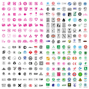 包装认证图标 纸箱外包装常用警示标示标识 AI格式矢量设计素材