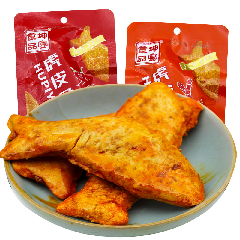 坤宴虎皮鱼排23g袋装即食香辣烧烤鱼豆腐干零食解馋休闲食品小吃