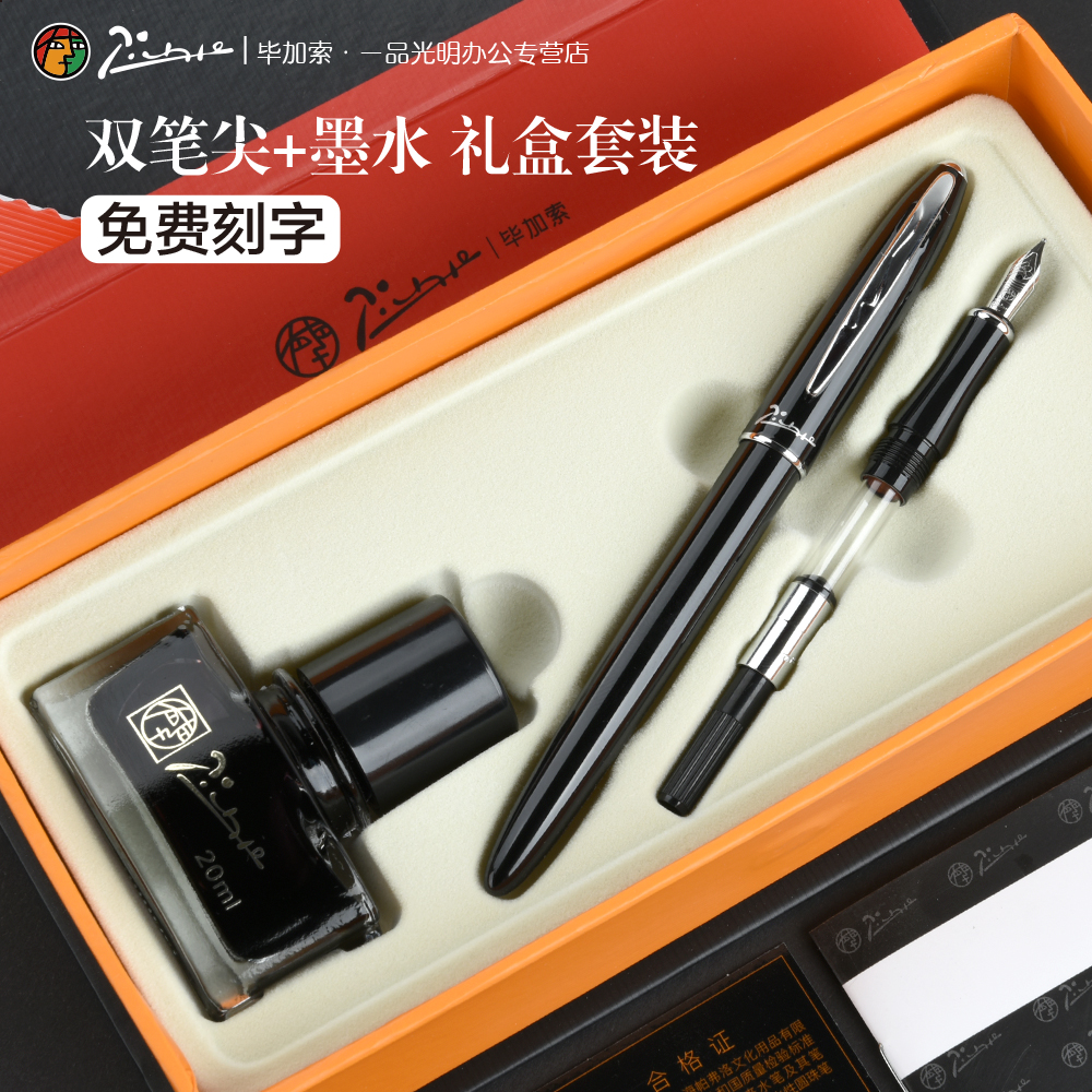 毕加索钢笔M06双笔尖墨水套装