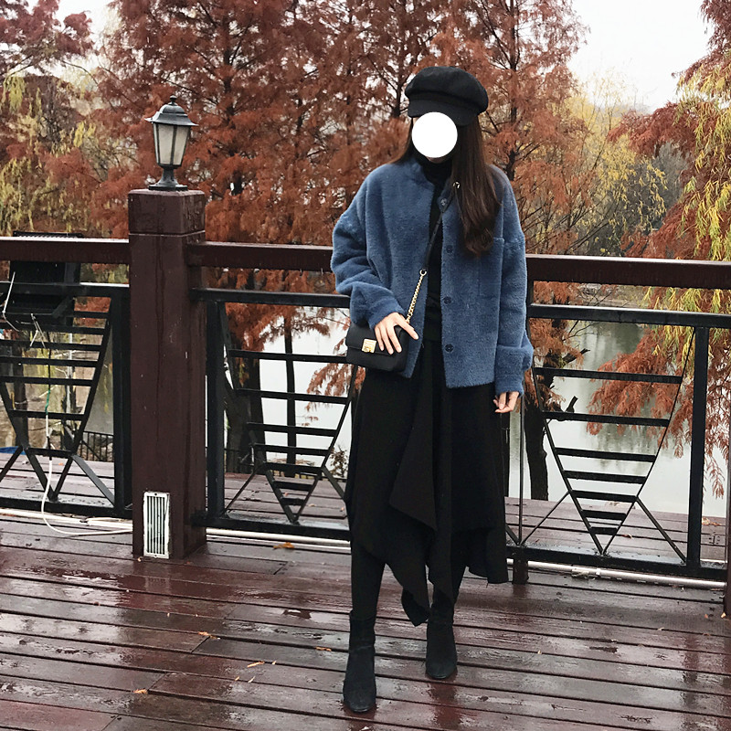 网红蝙蝠袖廓形宽松版慵懒风外套