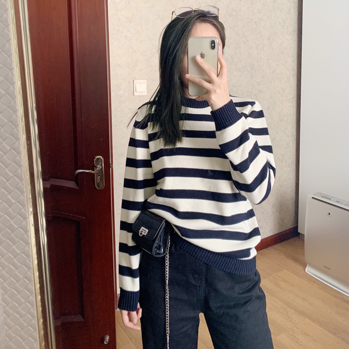 条纹不起球纯棉慵懒范宽松版