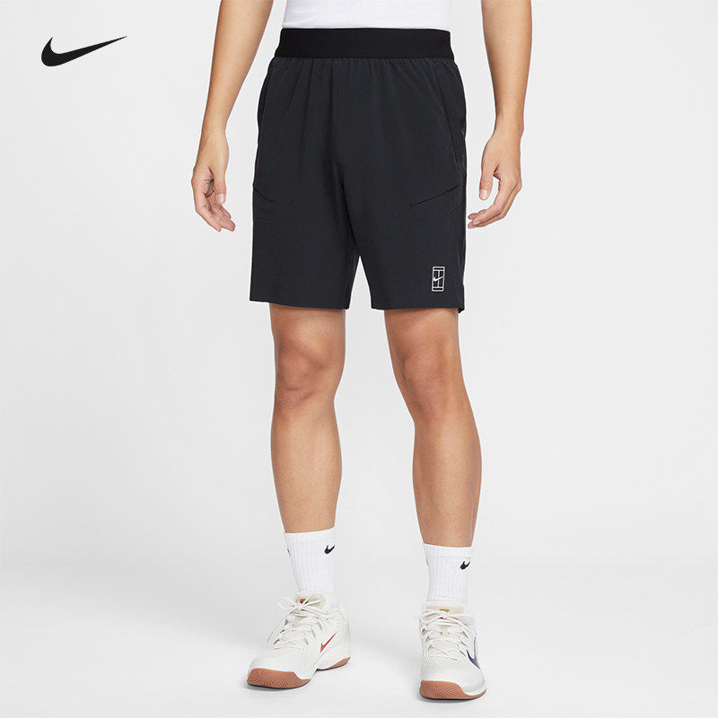 Nike耐克网球服男26温网新款比赛训练运动短裤快干透气FZ9323-100