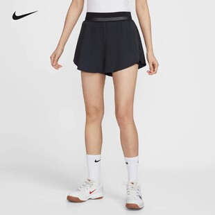 Nike耐克网球运动短裤女速干透气梭织跑步带内衬防走光裙裤FZ6724